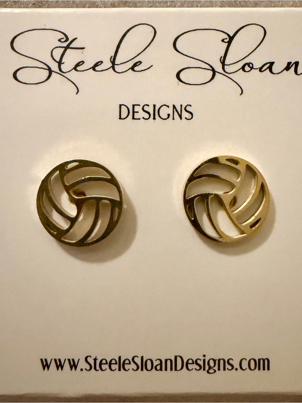 Steele Sloan Designs Gold Swirl Stud Earrings